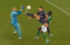 VIDEO: Watch Zlatan’s karate kick on the St Etienne goalkeeper