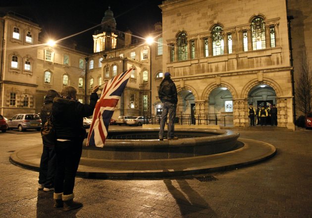 Britain Northern Ireland Flag Protest