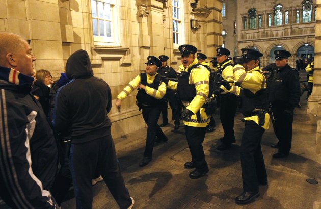 Britain Northern Ireland Flag Protest