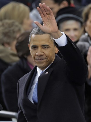 US President Barack Obama at today's inauguration.