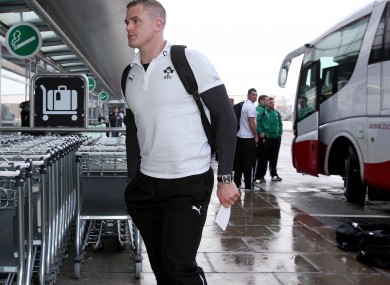Heaslip at Dublin airport yesterday.