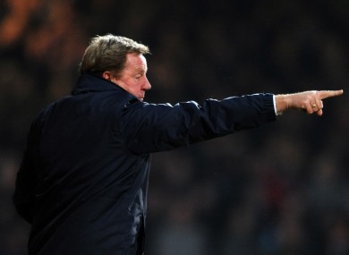 Redknapp on the touchline yesterday.