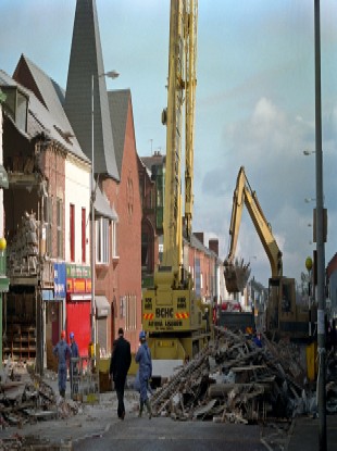 The devastation of the Shankill Road bomb in 1993.