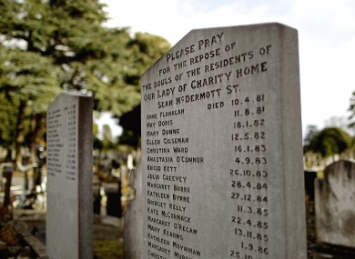A burial plot for victims of the Magdalene Laundries in Glasnevin Cemetery, Dublin.