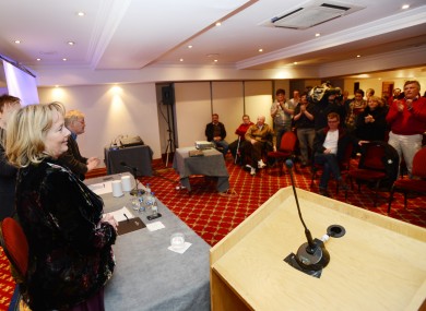 Labour party grass-roots meeting in Gresham Hotel in Dublin.