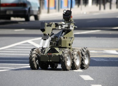 File photo of a robotic device used by the Defence Forces bomb disposal teams.