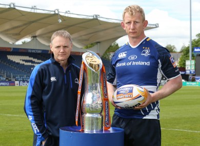 Leinster coach Joe Schmidt and captain Leo Cullen.
