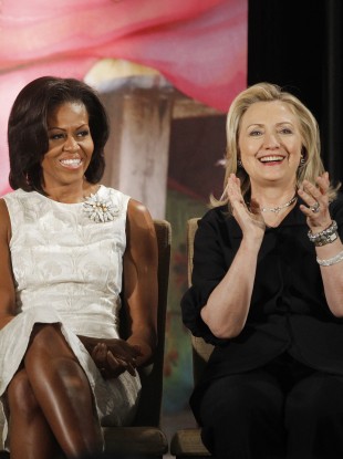Michelle Obama and Hillary Clinton