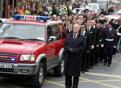 The funeral of Brian Murray in 2007