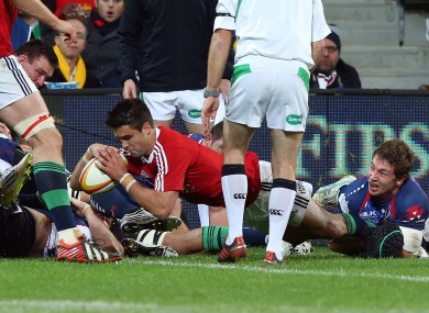 Conor Murray dives over for the opening try.