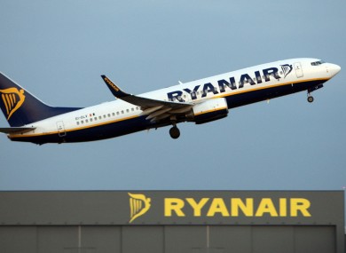 File phot of a Ryanair jet taking offfrom Stansted
