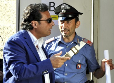 Francesco Schettino arrives for his trial in Grosseto today