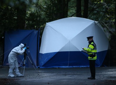 The scene in Westport in Mayo where the children were found following a car crash