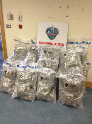 The cannabis haul from Rosslare today