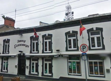 The road sign outside Jerry Flannerys pub was one of the targeted signs