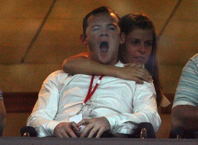 Wayne and Coleen at Anfield during Liverpool's Capital of Culture celebration.