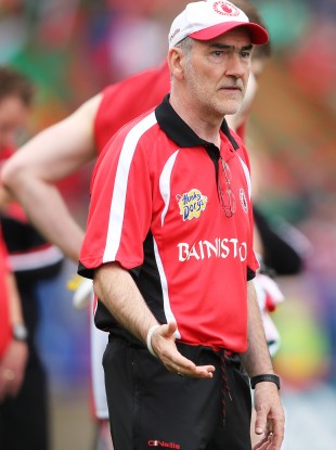 Tyrone manager Mickey Harte after yesterday's game.