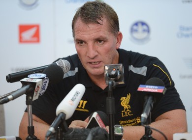 Forward planning: Brendan Rodgers is ready to fight for his star striker, he says.