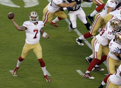 San Francisco 49ers quarterback Colin Kaepernick will hope for similar success to the last time he played against the Green Bay Packers defence.