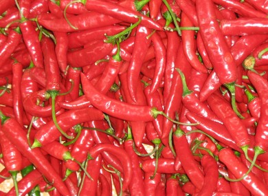 Not the actual chillis the man was found among.