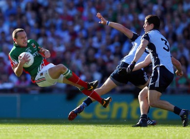 Mayo's Andy Moran in action yesterday against Dublin.