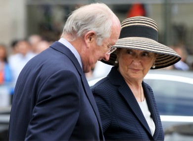 The former King Albert with Queen Paola.
