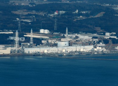 Fukushima No.1 nuclear power reactor on the edge of the Pacific.