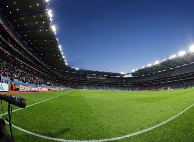 Croke Park under lights.