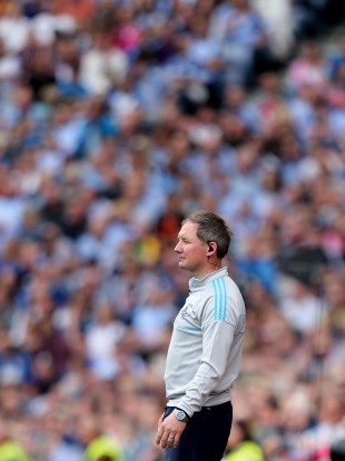 Cool head: Dublin's manager Jim Gavin on the line today.