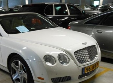 A Bentley Convertible seized in Holland in May as part of the operation