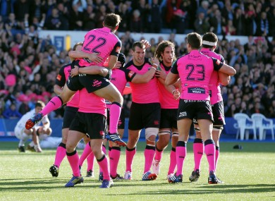 Copeland and his teammates celebrate their massive win.