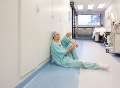 Two tired doctors
