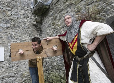 Travel blogger Austin Matta from the US gets an unusual welcome in Kilkenny.