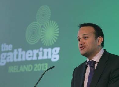 Transport Minister Leo Varadkar speaks during the launch of The Gathering Ireland 2013 at Dublin Castle