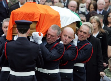 The funeral of fireman Brian Murray in Bray in 2007.