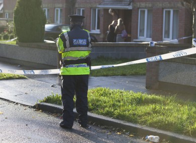 Gardaí at the scene in Blanchardstown on Thursday morning